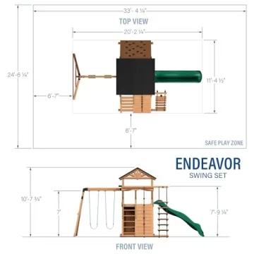 Backyard Discovery Endeavor Cedar Wood Swing Set Playset