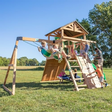 Backyard Discovery Endeavor Cedar Wood Swing Set Playset