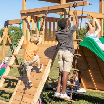 Backyard Discovery Endeavor Cedar Wood Swing Set Playset