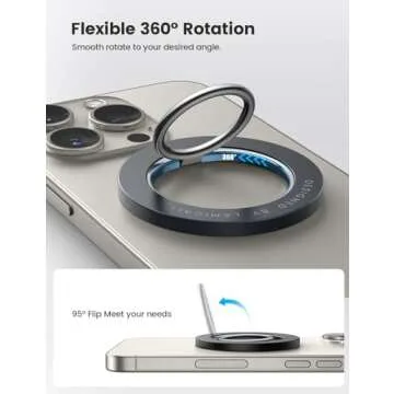 Lamicall Magnetic Phone Ring Holder for iPhone 16 15 14 13