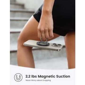 Lamicall Magnetic Phone Ring Holder for iPhone 16 15 14 13