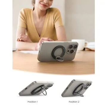 Lamicall Magnetic Phone Ring Holder for iPhone 16 15 14 13