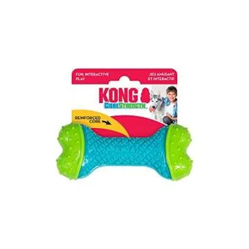 KONG CoreStrength Bone - Dog Dental Chew Toy - Durable, Multi-Layered Dog Toy for Enrichment Play & Dental Care - with Textured Body for Teeth Cleaning - for Small/Medium Dogs
