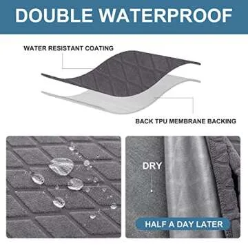 Genina Waterproof Chair Covers for Dining Room Set of 4, Dining Chair Cover Removable Parson Chair S...