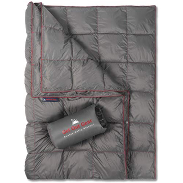 Get Out Gear Double Puffy Camping Blanket - Extra Puffy, Packable, and Lightweight - Perfect for Out...