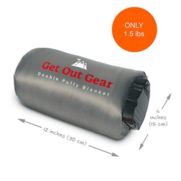 Get Out Gear Double Puffy Camping Blanket - Lightweight & Warm