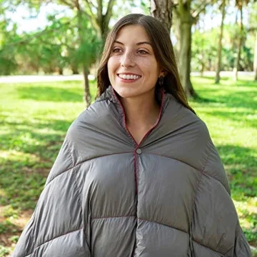 Get Out Gear Double Puffy Camping Blanket - Lightweight & Warm