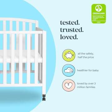 DaVinci Dylan Mini Crib: Safe 3-in-1 Convertible Design
