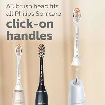 Philips Sonicare A3 Premium All-in-One, Genuine Replacement Toothbrush Heads, White, 2 Pack, HX9092/65