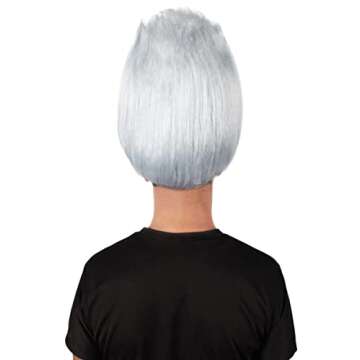 Teen Unisex Straight Cosplay Halloween Troll Wig, Synthetic Soft Fiber Hair, Perfect for your next Festival and Group Anime Party! (Dark Grey)