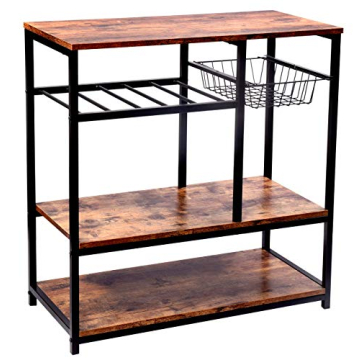 MM MODERN MUSE Vintage Kitchen Baker's Rack Utility Storage Shelf Stand Organizer Coffee Workstation...