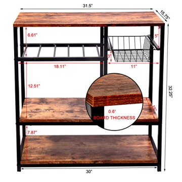 Versatile MM MODERN MUSE Vintage Baker's Rack