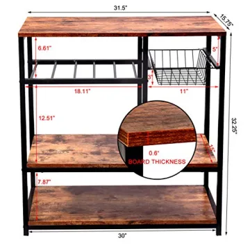 Versatile MM MODERN MUSE Vintage Baker's Rack
