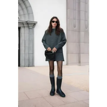 Shop CHARTOU Women Sweater Skirt Sets Elegant 2Pc Outfit