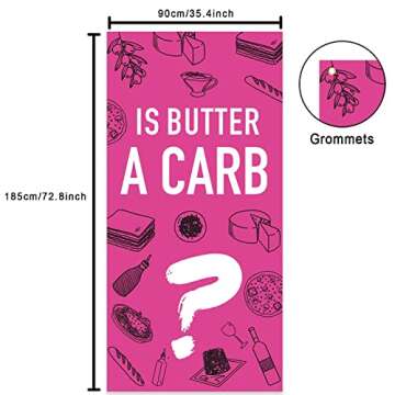Is Butter A Carb? Happy Birthday Banner Background Hot Rose Pink Lip Theme Decor for Bridal Shower W...