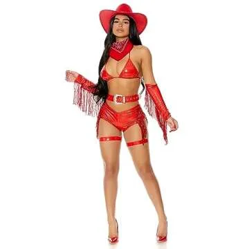 Forplay Women's Ride 'Em Cowgirl Costume Red Size M/L