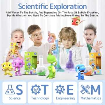 Kids Bath Bombs Potions, SWCANDY 6 Pack Easter Basket Stuffers School Bubble Bath Toys Tub Kid Colorful Fizzy Fun, Cool Foam Kit Color Scientific Magical Nontoxic Fizzes Eruption Girls Toddler