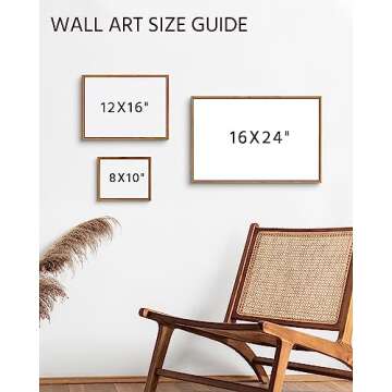 VIYYIEA Framed Canvas Wall Art Home Decor, Vintage Coastal Wall Art Decor, Vintage Serenity Harbor Painting Decorations for Living Room, Office Bedroom Bathroom Decor, 9"x11"