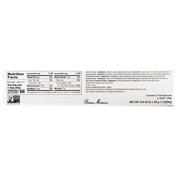 Bonne Maman Preserves Sampler Variety Pack (Apricot, Cherry, Orange, Red Currant, Strawberry), 1.76 Ounce Jars (Pack of 5)