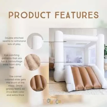 Bouncee Ultimate Bounce House with Slide | Indoor & Outdoor, Durable and Compact Fun for Kids 3-6