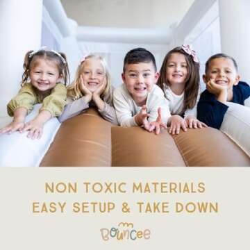 Bouncee Ultimate Bounce House with Slide | Indoor & Outdoor, Durable and Compact Fun for Kids 3-6