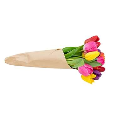Stargazer Barn Confetti Tulips Fresh Flowers Bouquet - Overnight Prime Delivery, Fresh Cut Flowers for Long Life - Bouquet of Flowers For Birthday, Anniversary, Mothers, Get Well - 15 Stems