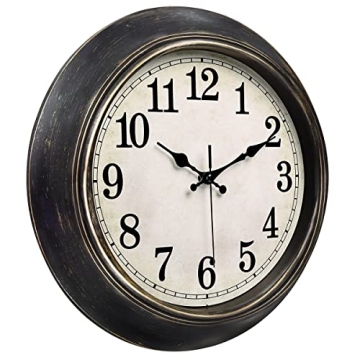 Silent Retro Wall Clock Arabic Roman Numerals Vintage