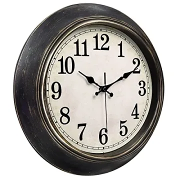Silent Retro Wall Clock Arabic Roman Numerals Vintage