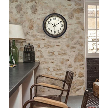 Silent Retro Wall Clock Arabic Roman Numerals Vintage