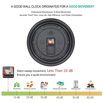 Silent Retro Wall Clock Arabic Roman Numerals Vintage