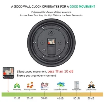 Silent Retro Wall Clock Arabic Roman Numerals Vintage