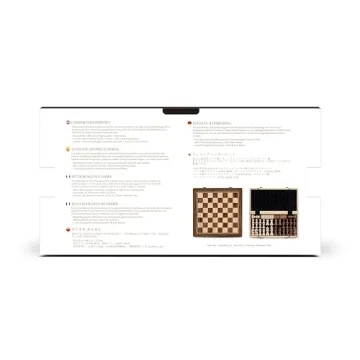 A&A 15 Inch Premium Wooden Chess Set with Checkers