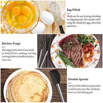 AILUKI 21 Piece Kitchen Utensil Set: Stylish Silicone Tools