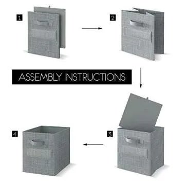 NEATERIZE Cube Storage Baskets for Organizing 6 Set Heavy-Duty