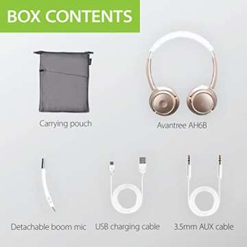 Avantree AH6B Bluetooth Headphones for Work & Play