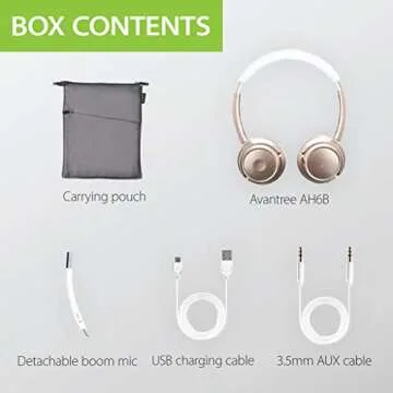 Avantree AH6B Bluetooth Headphones for Work & Play