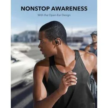Soundcore by Anker AeroFit Pro Open-Ear Headphones, Ultra Comfort, Secure Fit, Ergonomic Design, Rich Sound with LDAC, Bluetooth 5.3, IP55 Water-Resistant, 46H Playtime, App Control, Wireless Earbuds