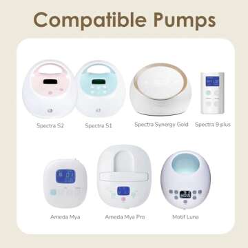 Maymom Wide Neck Pump Part for Spectra S1/S2 Pumps; Incl Wide Mouth Flange; Not Original Spectra Flange; Replaces Spectra Shield (21 mm Two Flanges)