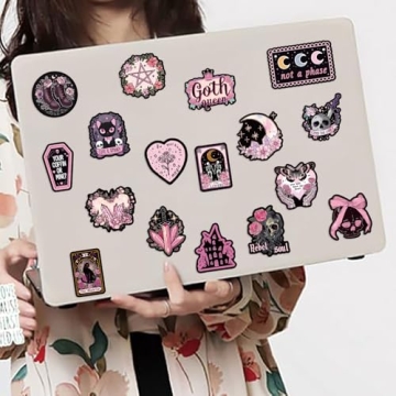 50-Piece Pink Goth Witch Stickers for Creative Souls