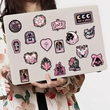 50-Piece Pink Goth Witch Stickers for Creative Souls