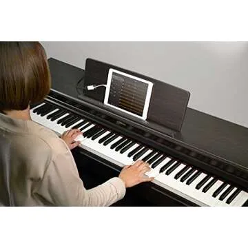 YAMAHA Arius YDP-144 Console Digital Piano - Black Bundle with Furniture Bench, Headphones, Instructional Book, Online Lessons, Austin Bazaar Instructional DVD, and Polishing Cloth