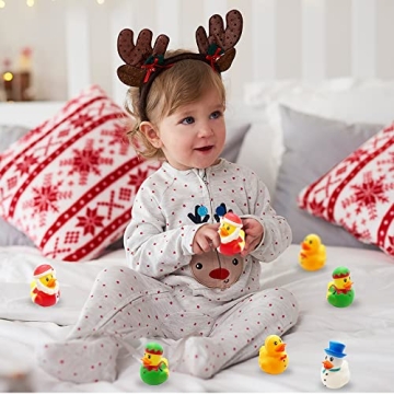 ArtCreativity Holiday Rubber Duckies for Kids - 12 Pack
