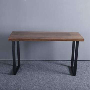 MBQQ Furniture Legs 28”Height 17.7”Wide Rustic Decory Square Tube Table Legs,Heavy Duty Metal Desk Legs,Dining Table Legs,Industrial Modern, DIY Iron Bench Legs