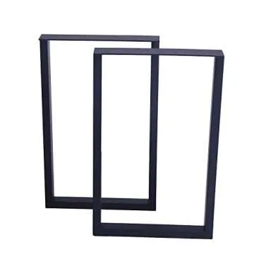 MBQQ Furniture Legs 28”Height 17.7”Wide Rustic Decory Square Tube Table Legs,Heavy Duty Metal Desk Legs,Dining Table Legs,Industrial Modern, DIY Iron Bench Legs