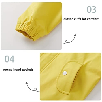 Pureborn Kids Waterproof Rain Jacket for Toddlers 2-3 Years