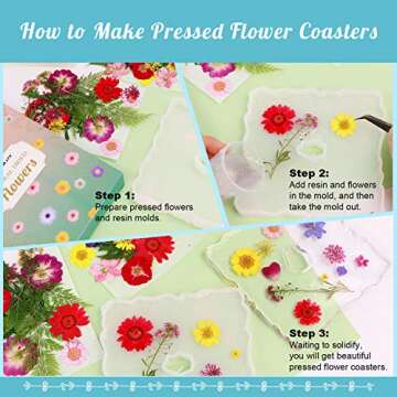 YRYM HT Dried Flowers-116 PCS Natural Dried Flower Herbs Kit for Bath, Soap Making, Candle Making and Resin Jewelry Making Art Floral Decors