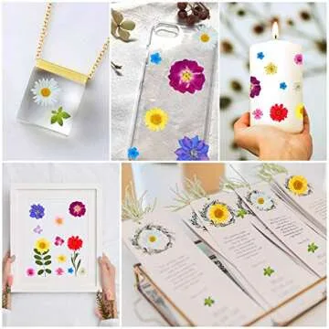 YRYM HT Dried Flowers-116 PCS Natural Dried Flower Herbs Kit for Bath, Soap Making, Candle Making and Resin Jewelry Making Art Floral Decors