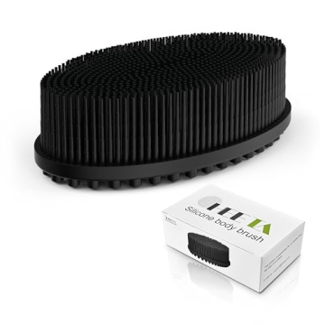 HEETA Silicone Body Scrubber Exfoliating Loofah - Gentle Dual-Side Bath Brush for Easy Cleansing and...