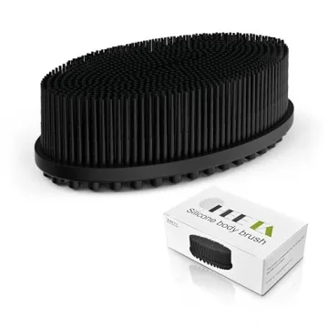 HEETA Silicone Body Scrubber Exfoliating Loofah - Gentle Dual-Side Bath Brush for Easy Cleansing and...