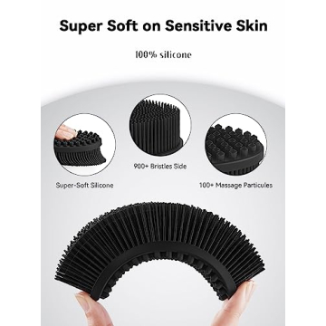 HEETA Silicone Body Scrubber for Gentle Exfoliation and Cleansing